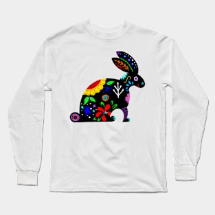 Folk Art Rabbit Long Sleeve T-Shirt